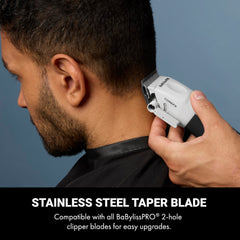 BaBylissPRO close-up of metal grip showing ergonomic comfort and durability