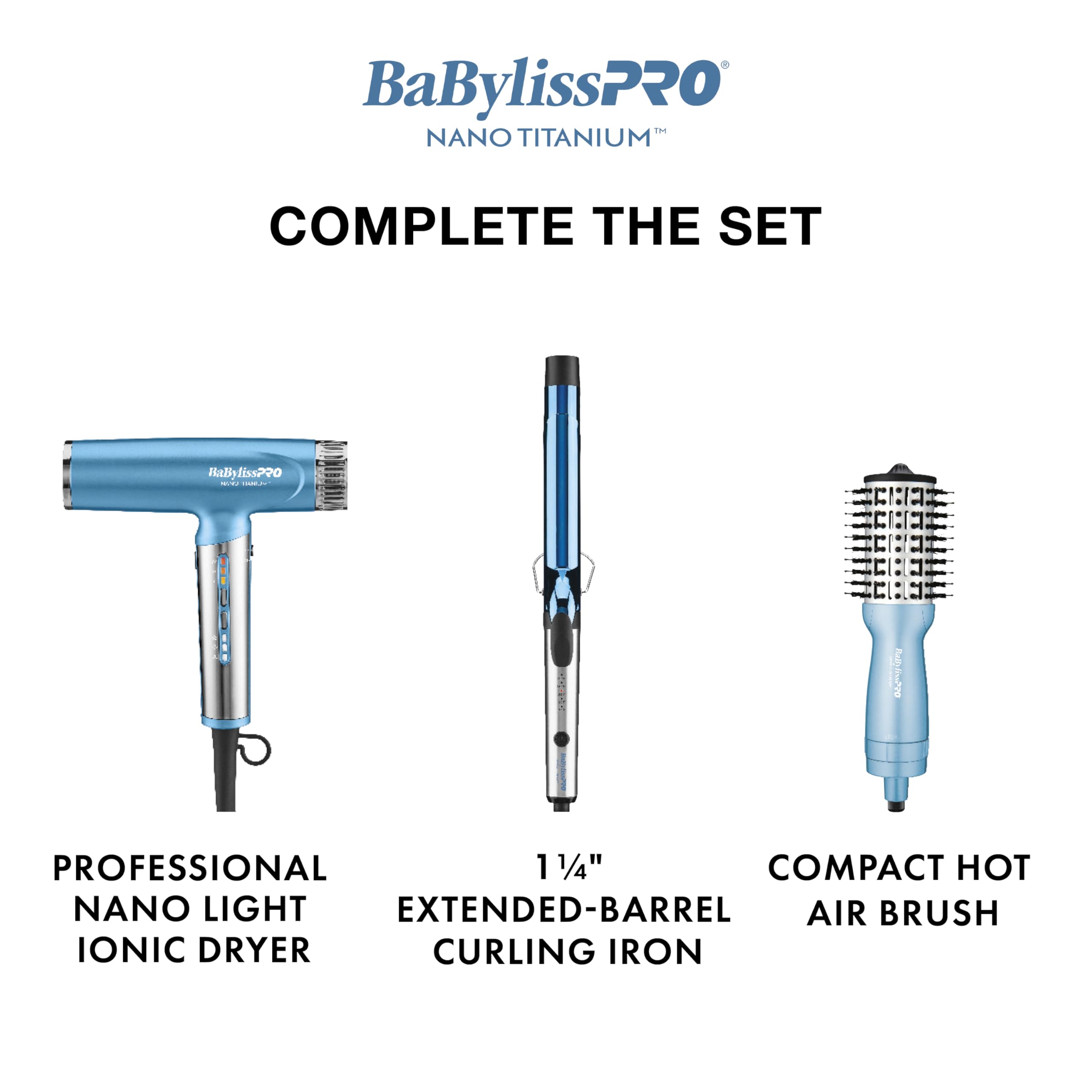 BaBylissPRO ergonomic handle and grip to reduce wrist fatigue during long sessions