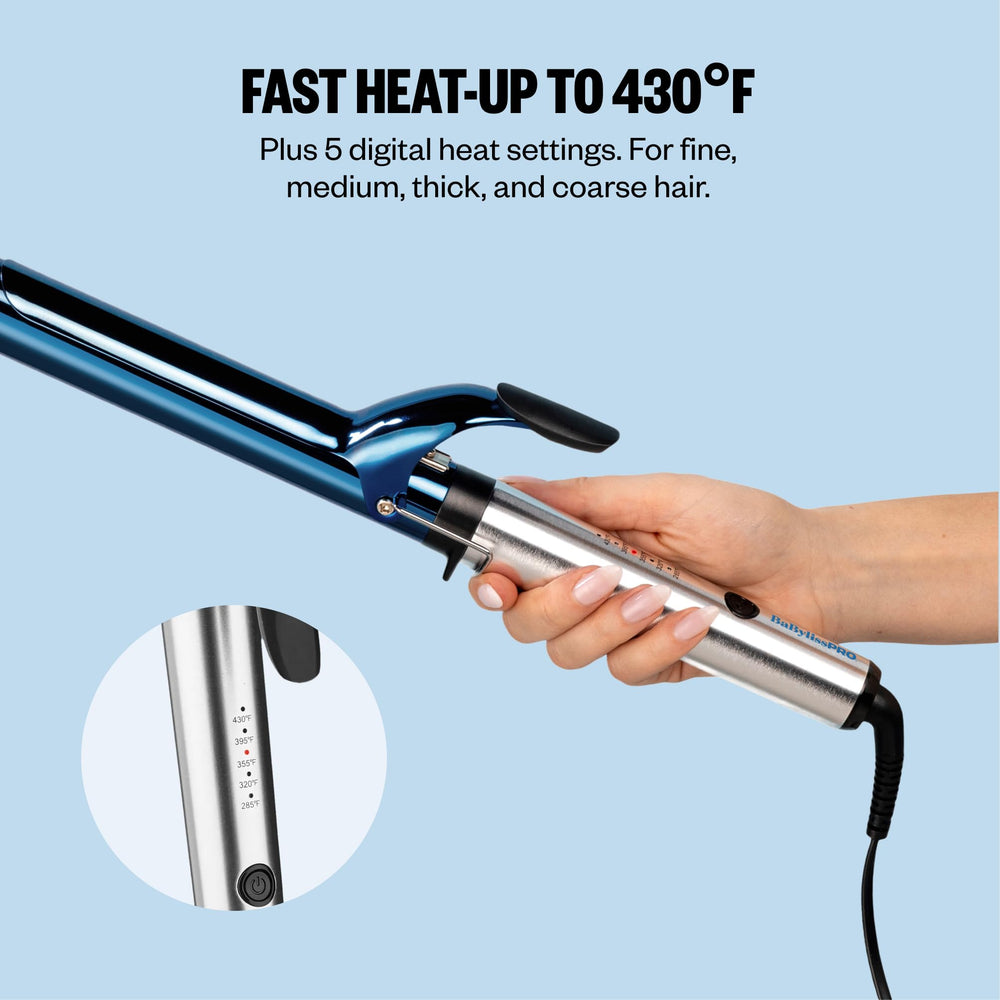 BaBylissPRO cool-touch tip close detail providing finger protection during styling