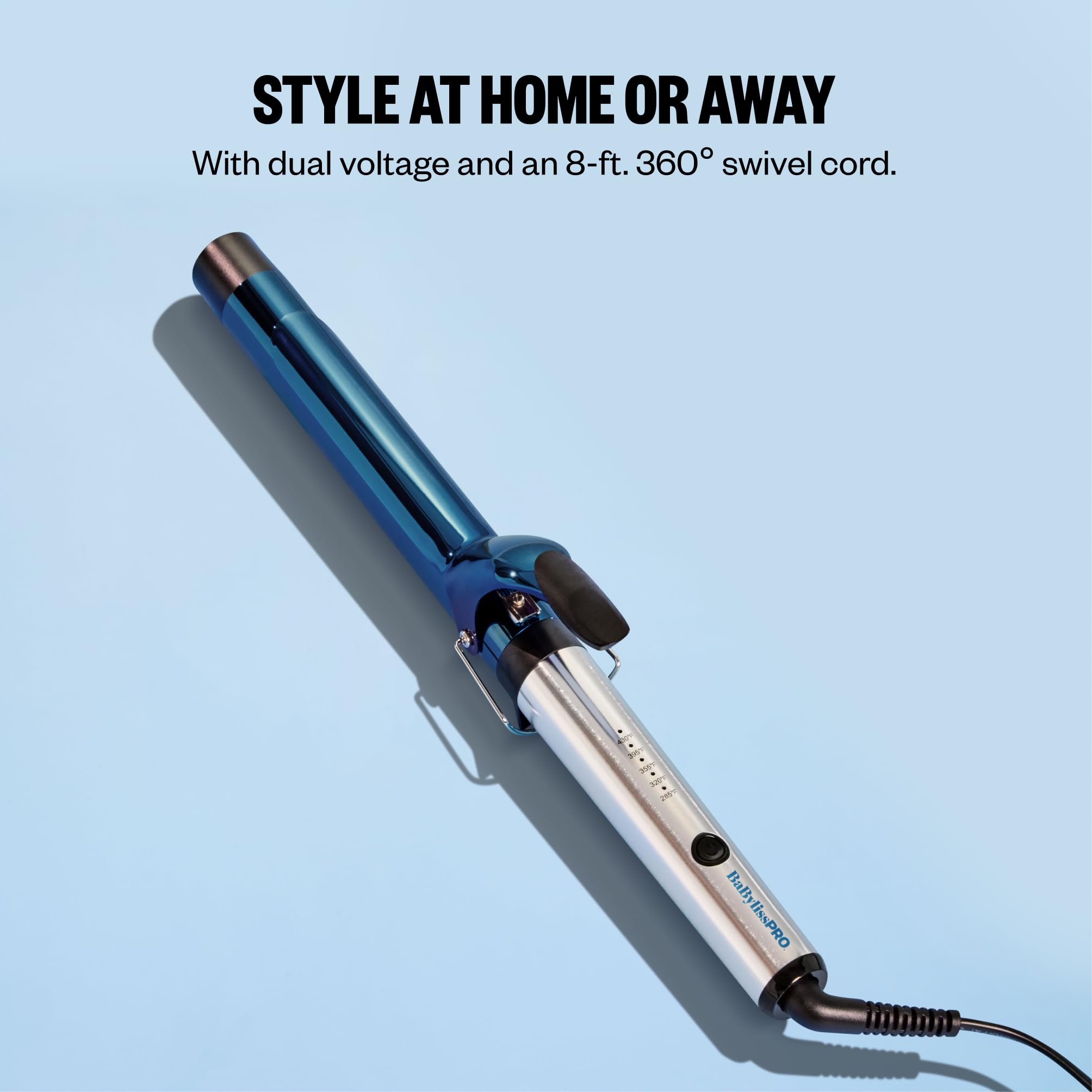 BaBylissPRO tool in use on long hair creating loose waves quickly and evenly