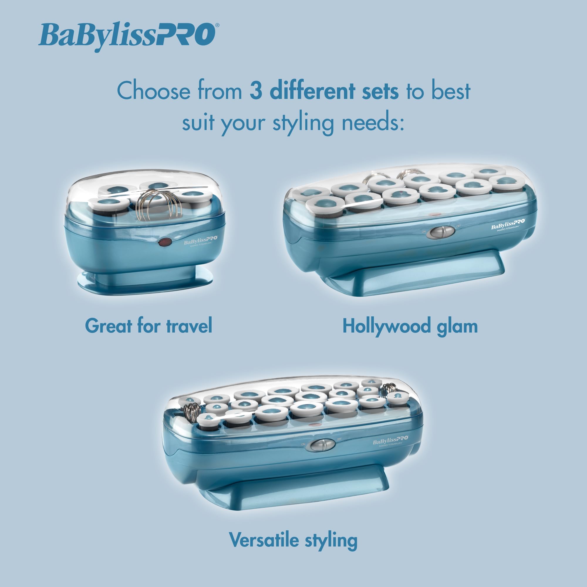 BaBylissPRO flocked roller close-up showing texture that grips hair gently
