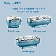 BaBylissPRO flocked roller close-up showing texture that grips hair gently