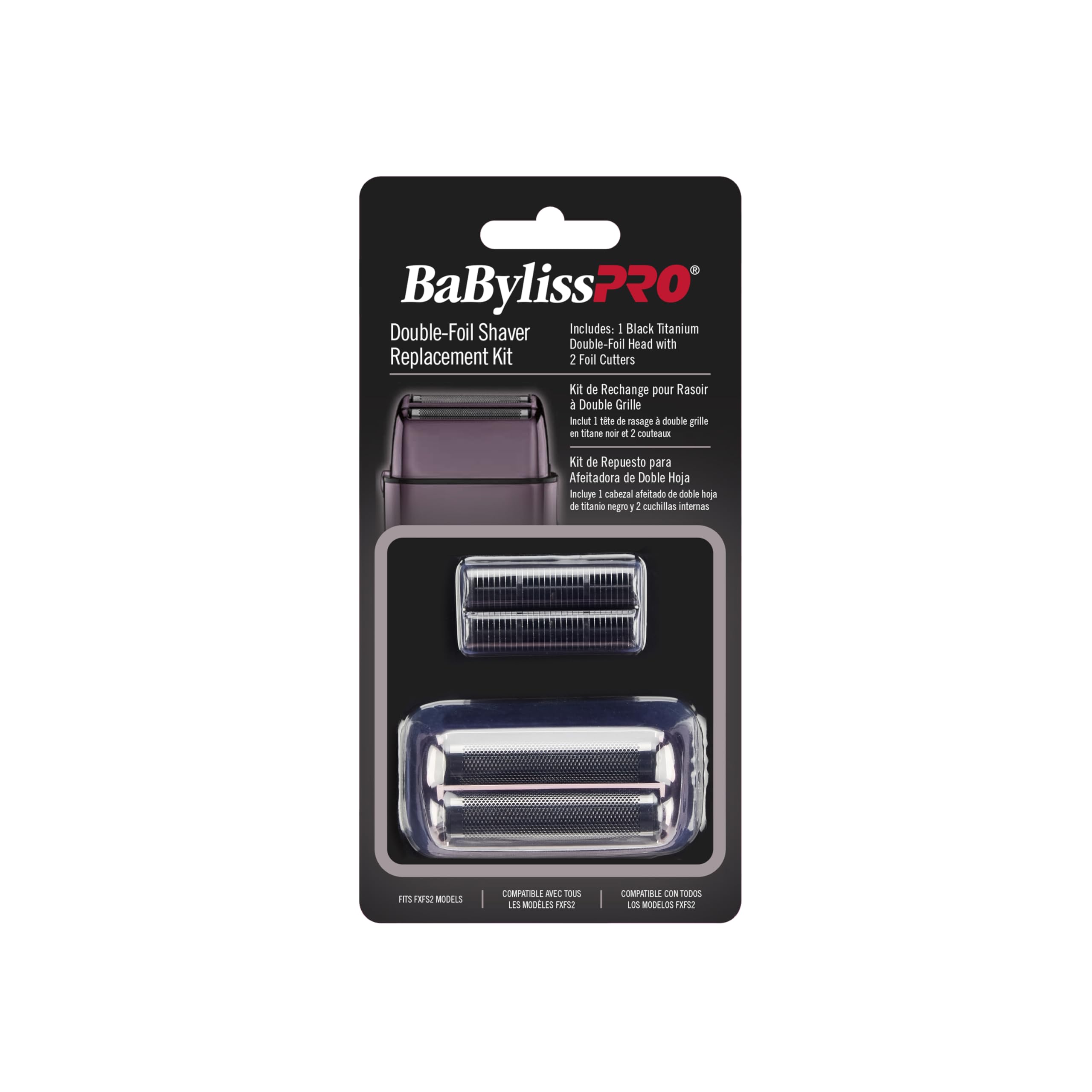 BaBylissPRO foil texture close-up demonstrating hypoallergenic black foils for comfortable shaves