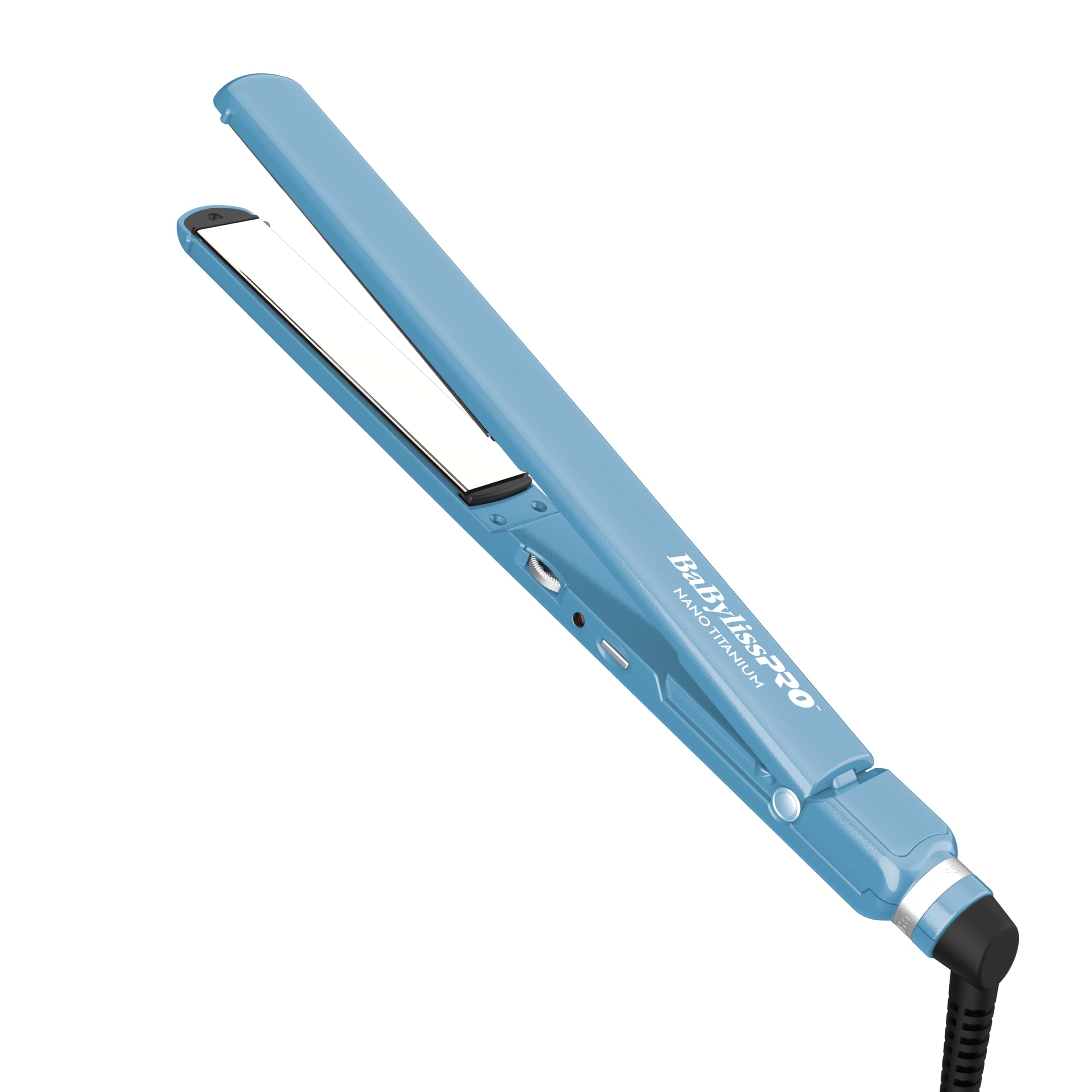 BaBylissPRO front view of flat iron showing sleek design and professional control