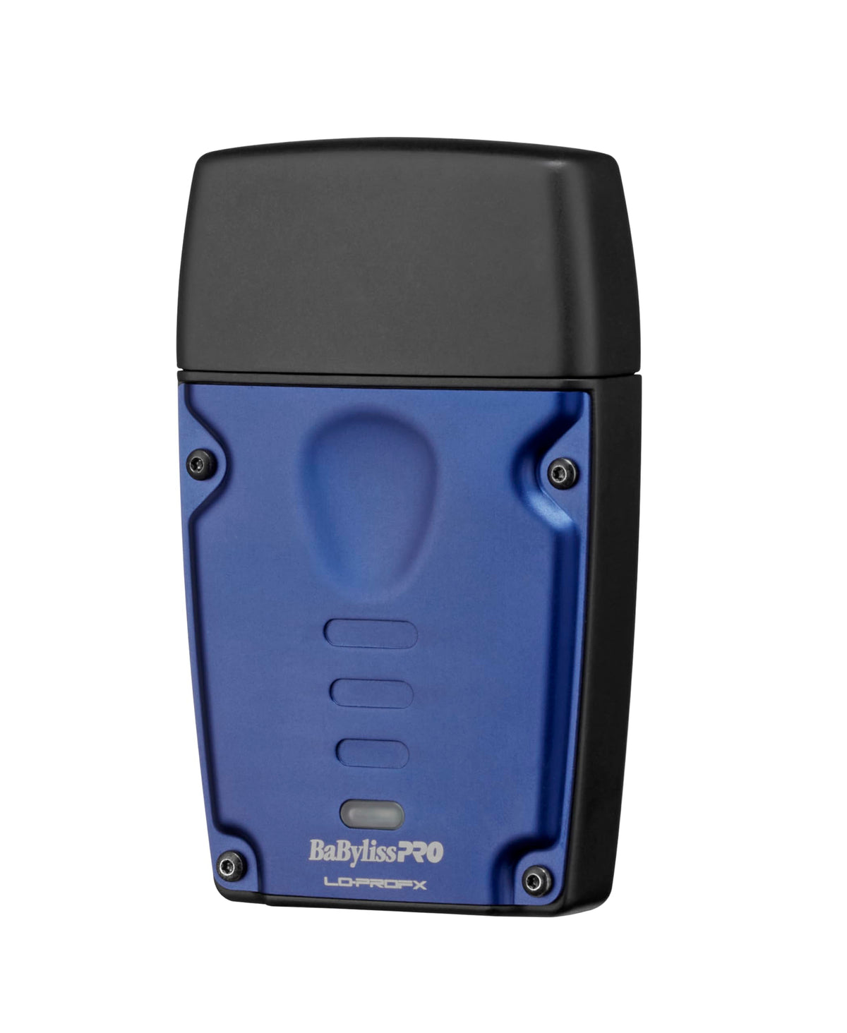 BaBylissPRO front view of compact shaver showing sleek profile and portability