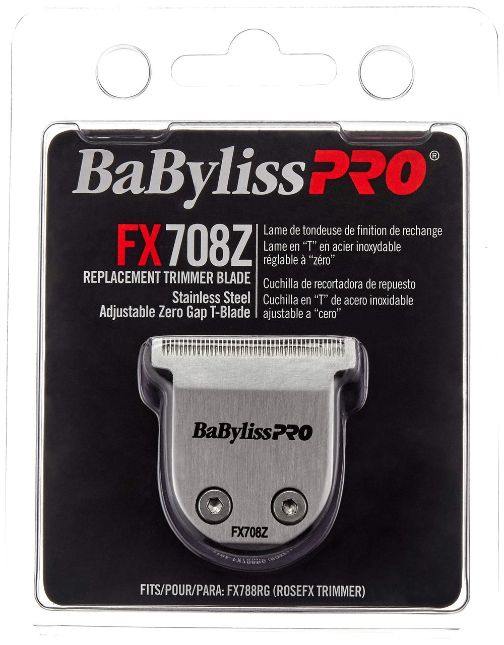 BaBylissPRO FX708Z close-up of stainless steel edge for precise cutting benefit
