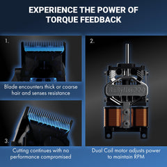 BaBylissPRO blade detail focusing on precision edge for cleaner cutting