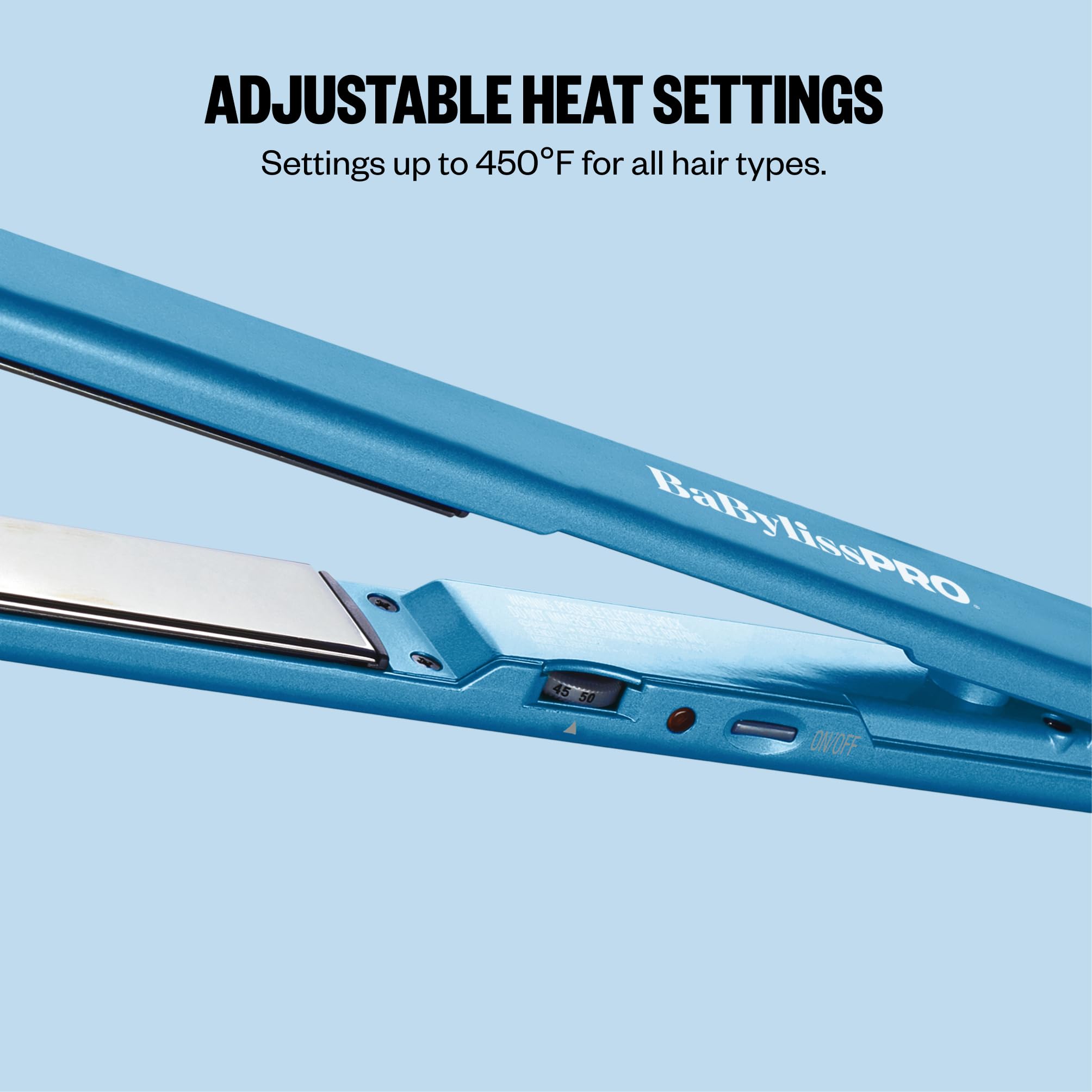 BaBylissPRO handle with LED temperature display for accurate heat selection