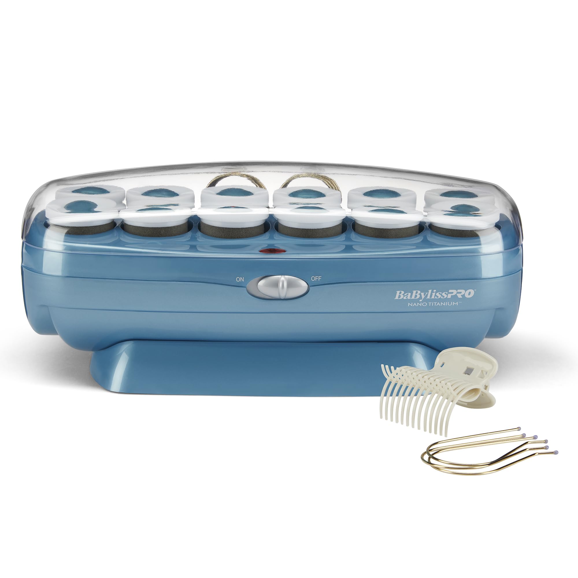 BaBylissPRO front packaging showing roller set and fast heat-up benefit