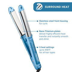 BaBylissPRO LED display and controls for precise temperature selection and ease