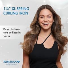 BaBylissPRO close-up of Nano Titanium barrel promoting even heat and smoother results