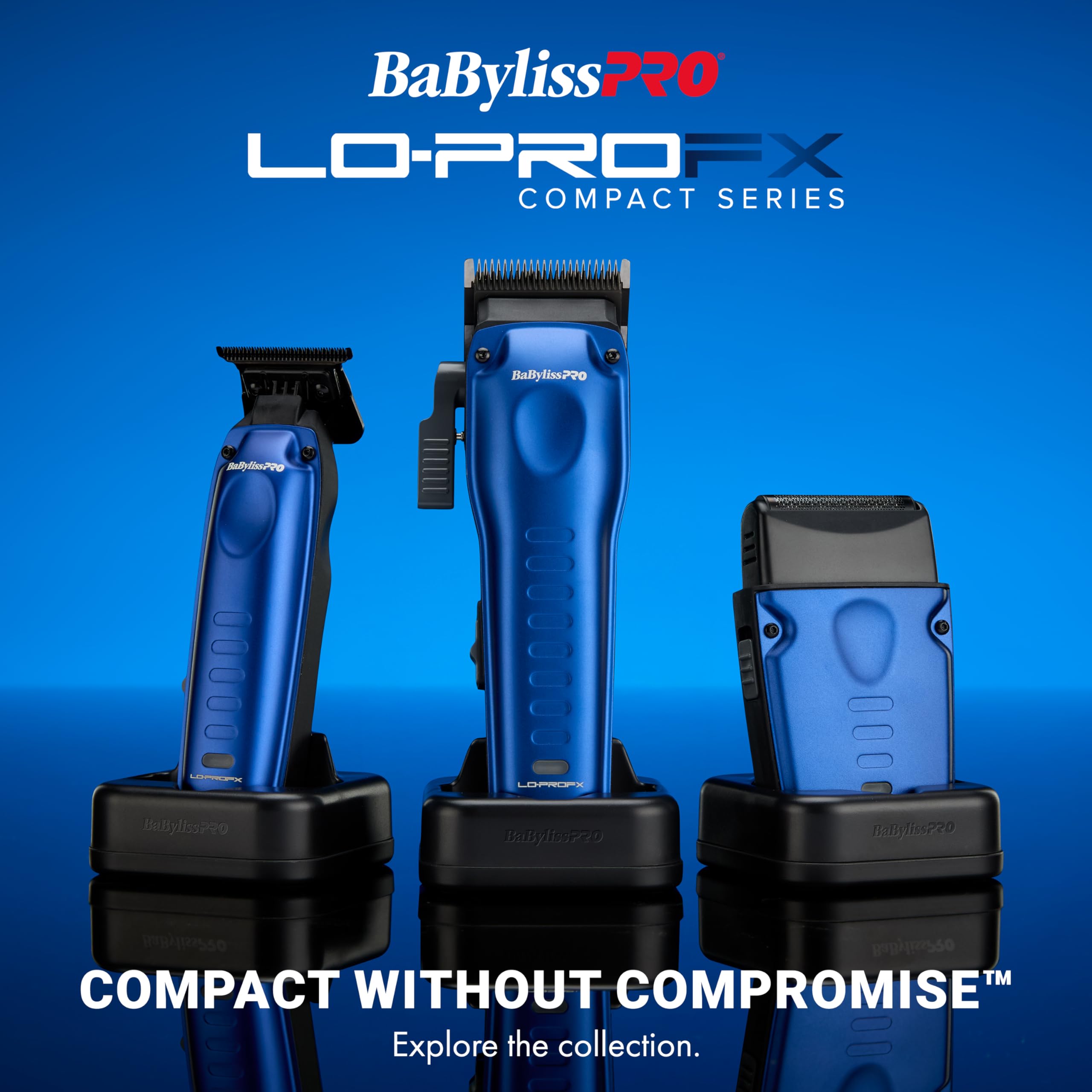 BaBylissPRO packaged with stand and cable flatlay showing everything included