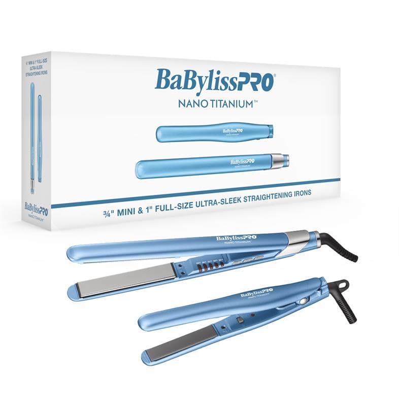 BaBylissPRO close-up of nano titanium plates highlighting smooth shine and efficient heat