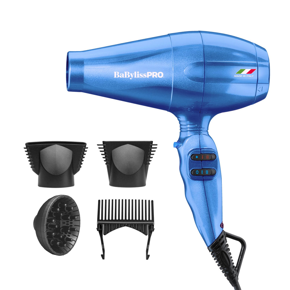 BaBylissPRO Portofino front view showing controls and ergonomic handle for easy styling