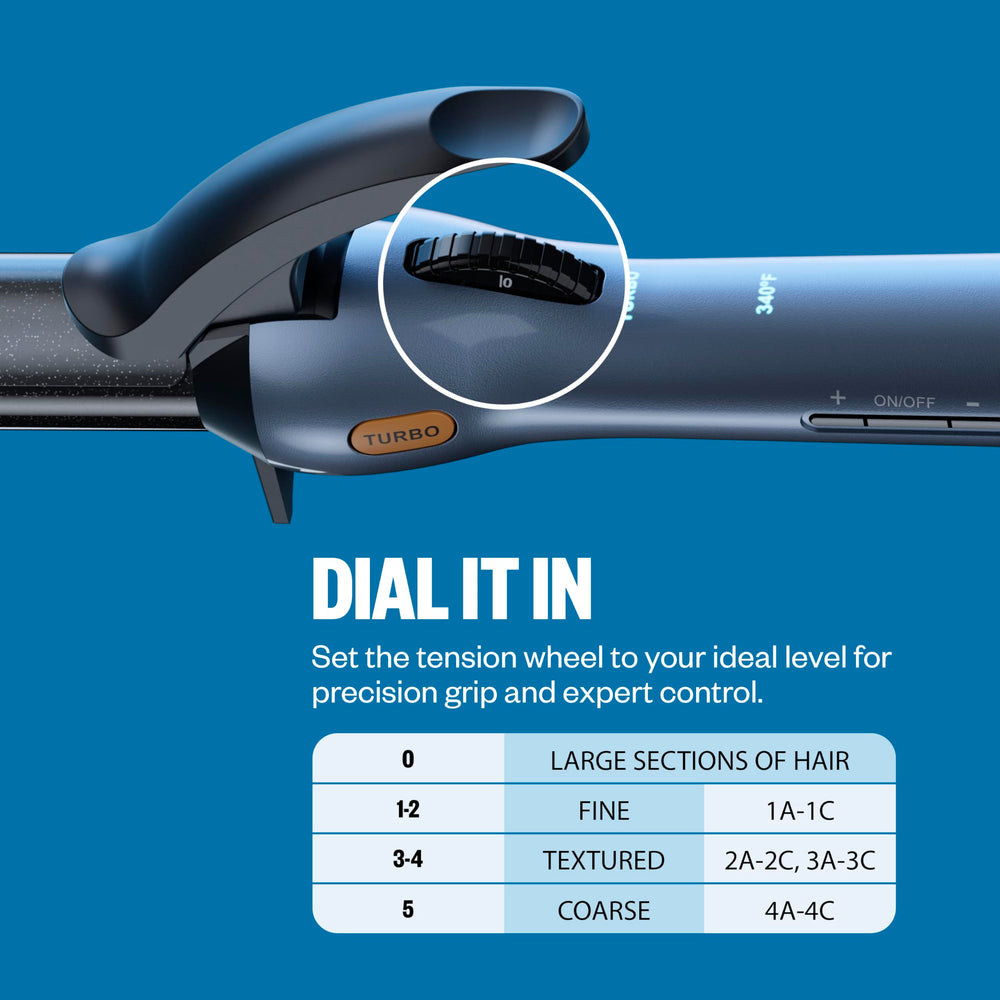 BaBylissPRO curling iron creating uniform curls on long hair for faster results