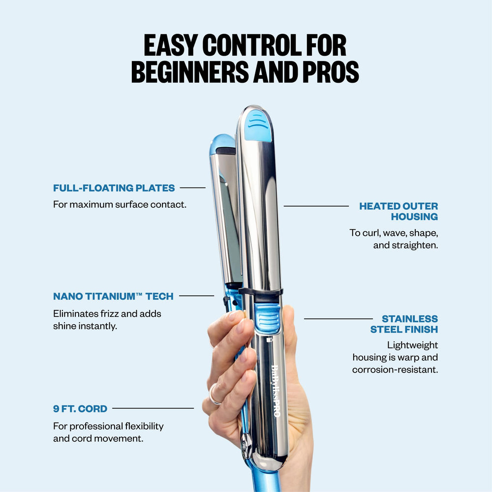 BaBylissPRO 9-foot 360-degree swivel cord and long reach for tangle-free movement