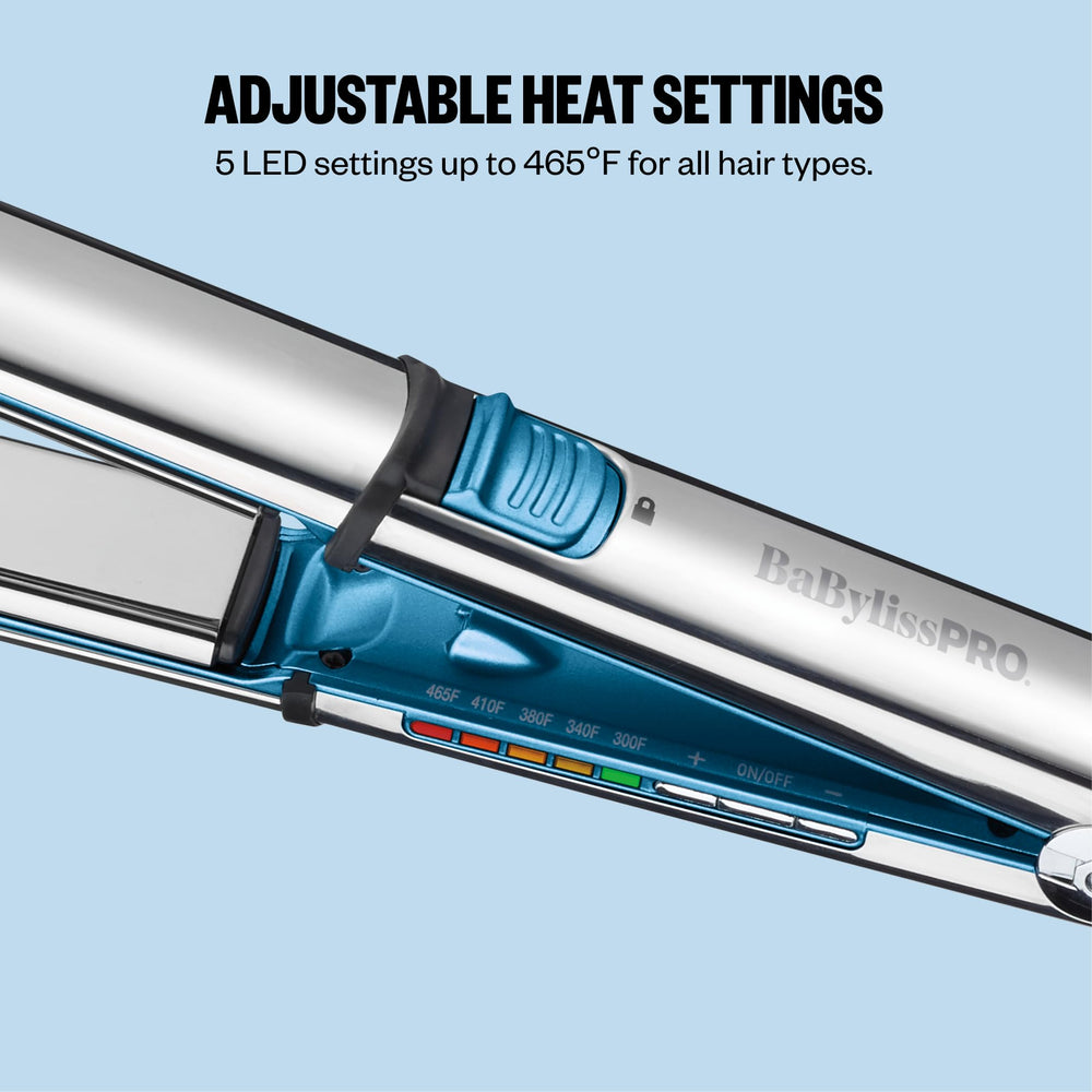 BaBylissPRO LED controls and temperature display for precise heat selection and clarity
