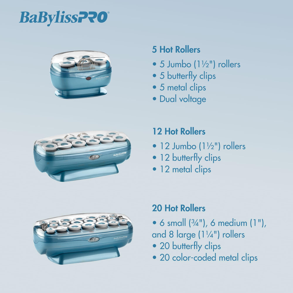 BaBylissPRO rollers in use on model creating voluminous curls fast