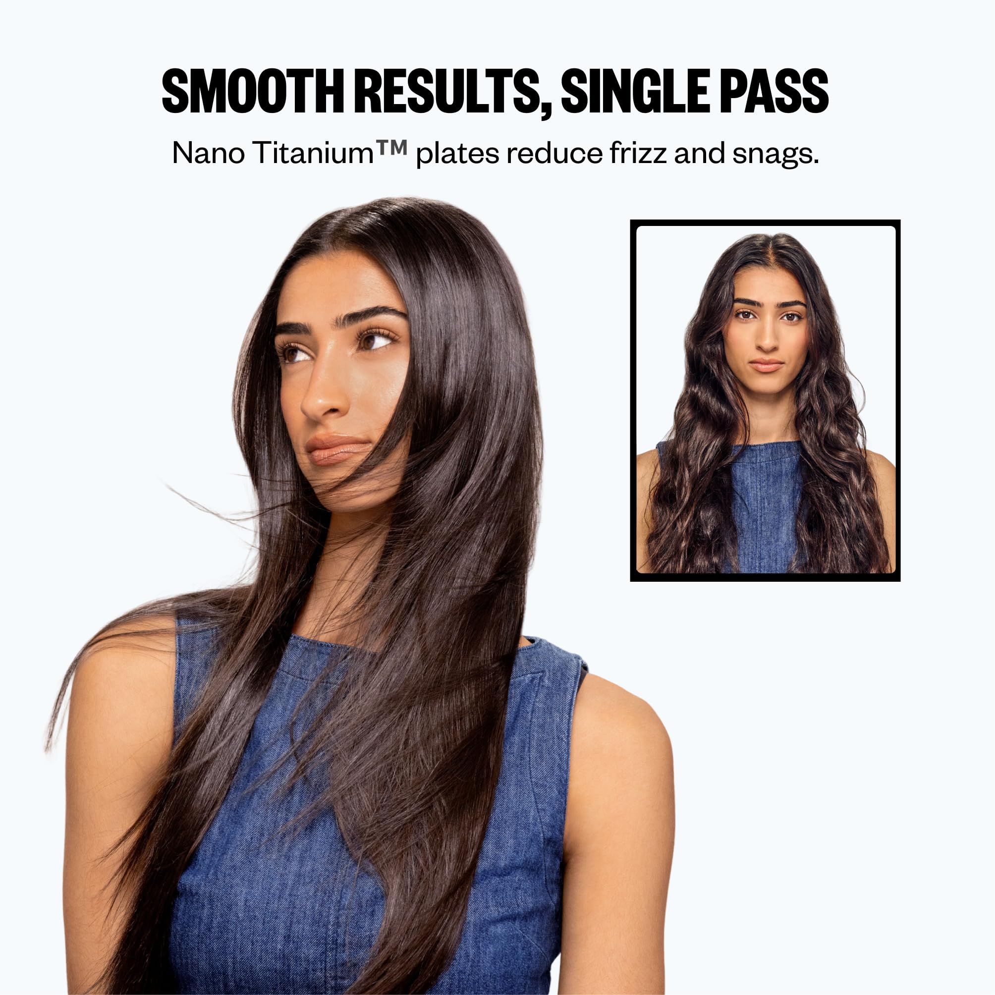 BaBylissPRO slim side profile of ultra-thin iron for precise root-to-tip styling