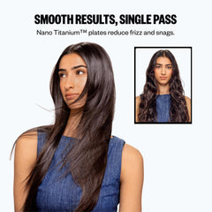 BaBylissPRO slim side profile of ultra-thin iron for precise root-to-tip styling