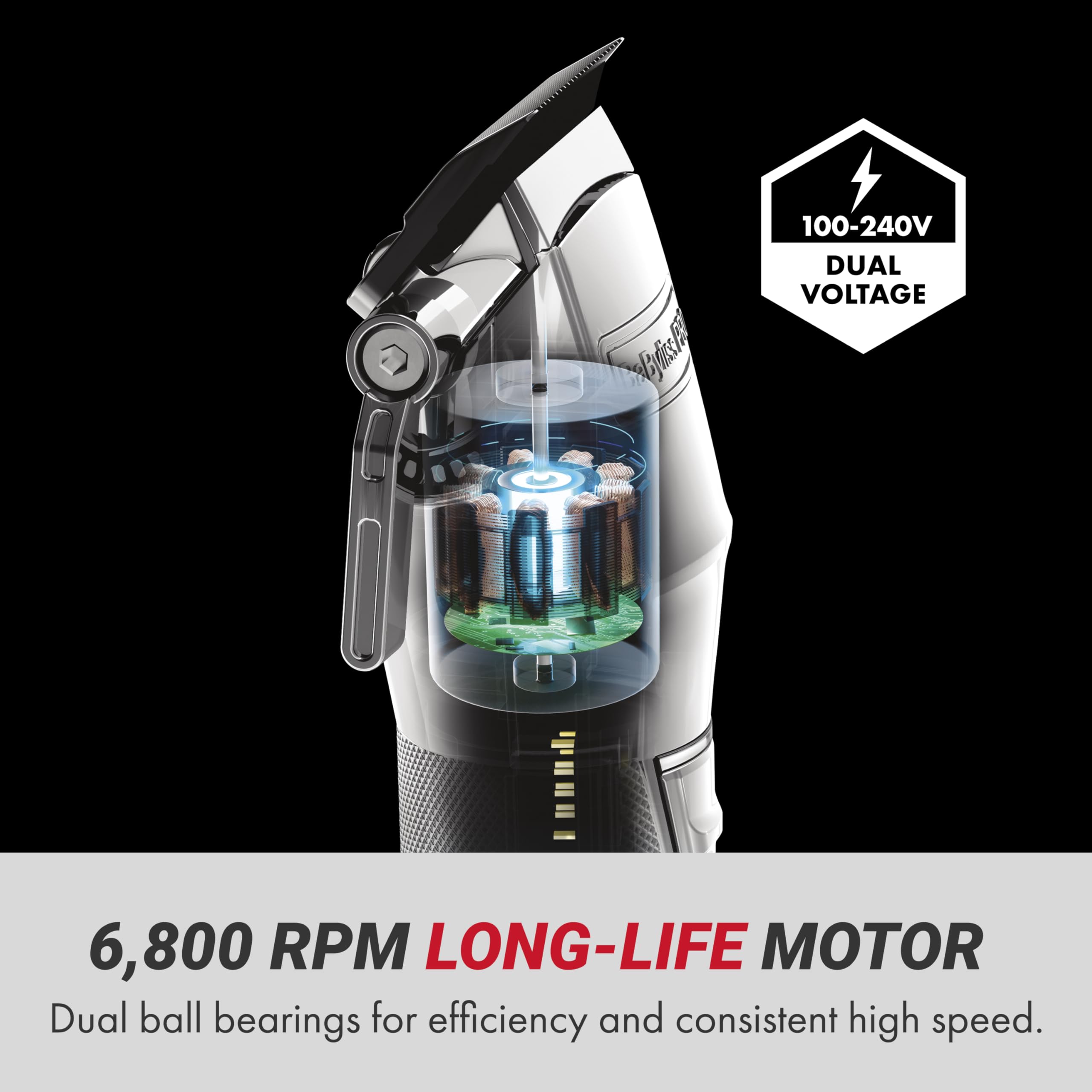 BaBylissPRO USB-C port image highlighting fast, universal charging benefit