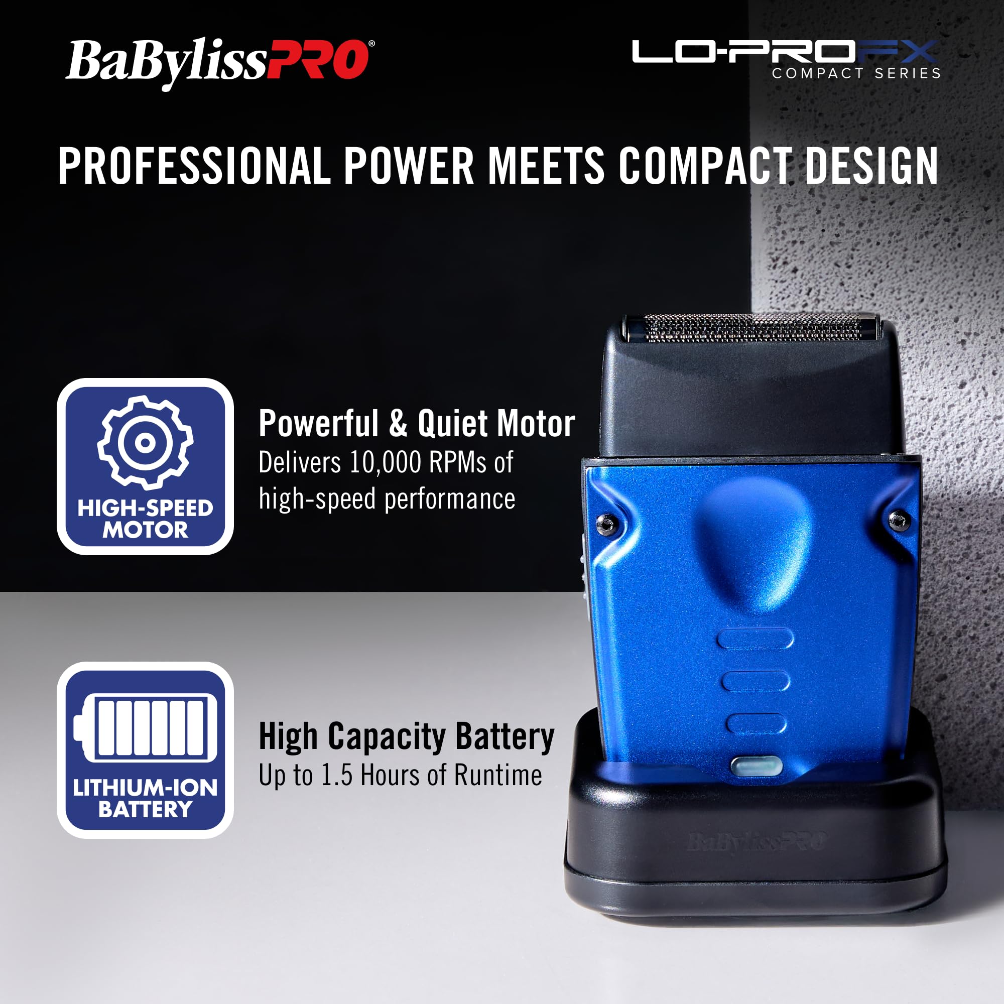 BaBylissPRO housing texture and scratch-resistant finish for durability