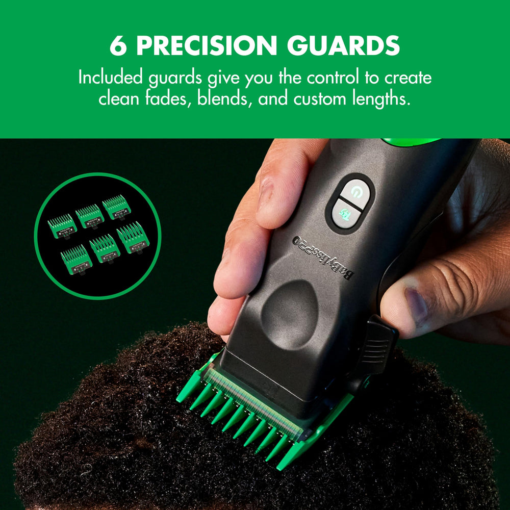 BaBylissPRO guard set laid out to show included 0.5–4 sizes for precise cutting