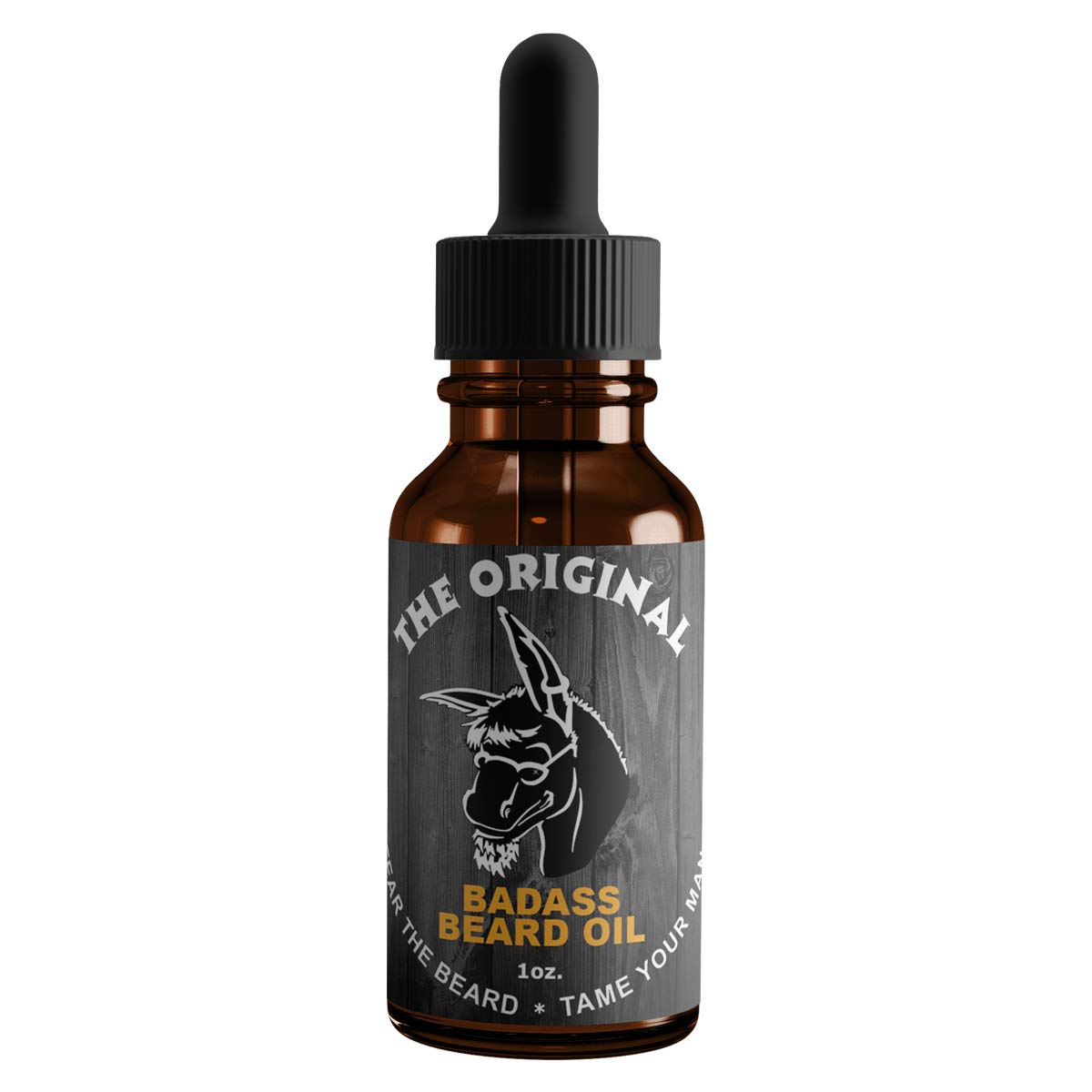 Badass Beard Care front bottle shot showing label and premium packaging benefit