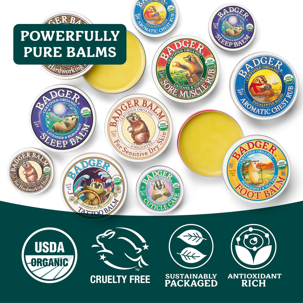 Badger balm being applied to hands to restore moisture and softness