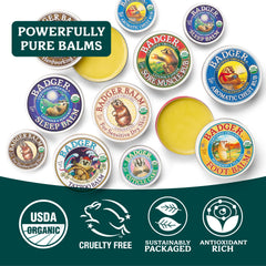 Badger balm being applied to hands to restore moisture and softness