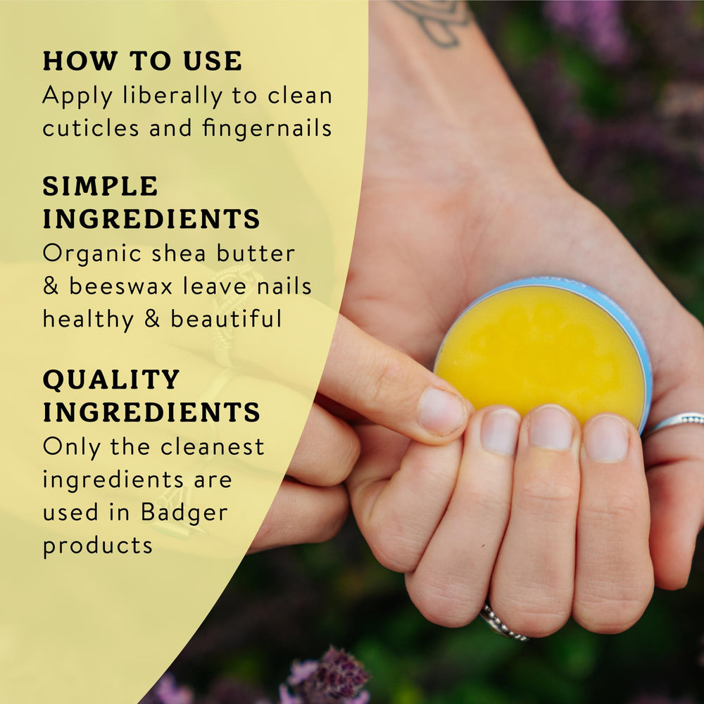 Badger ingredient bottles with botanical oils highlighting organic formulation