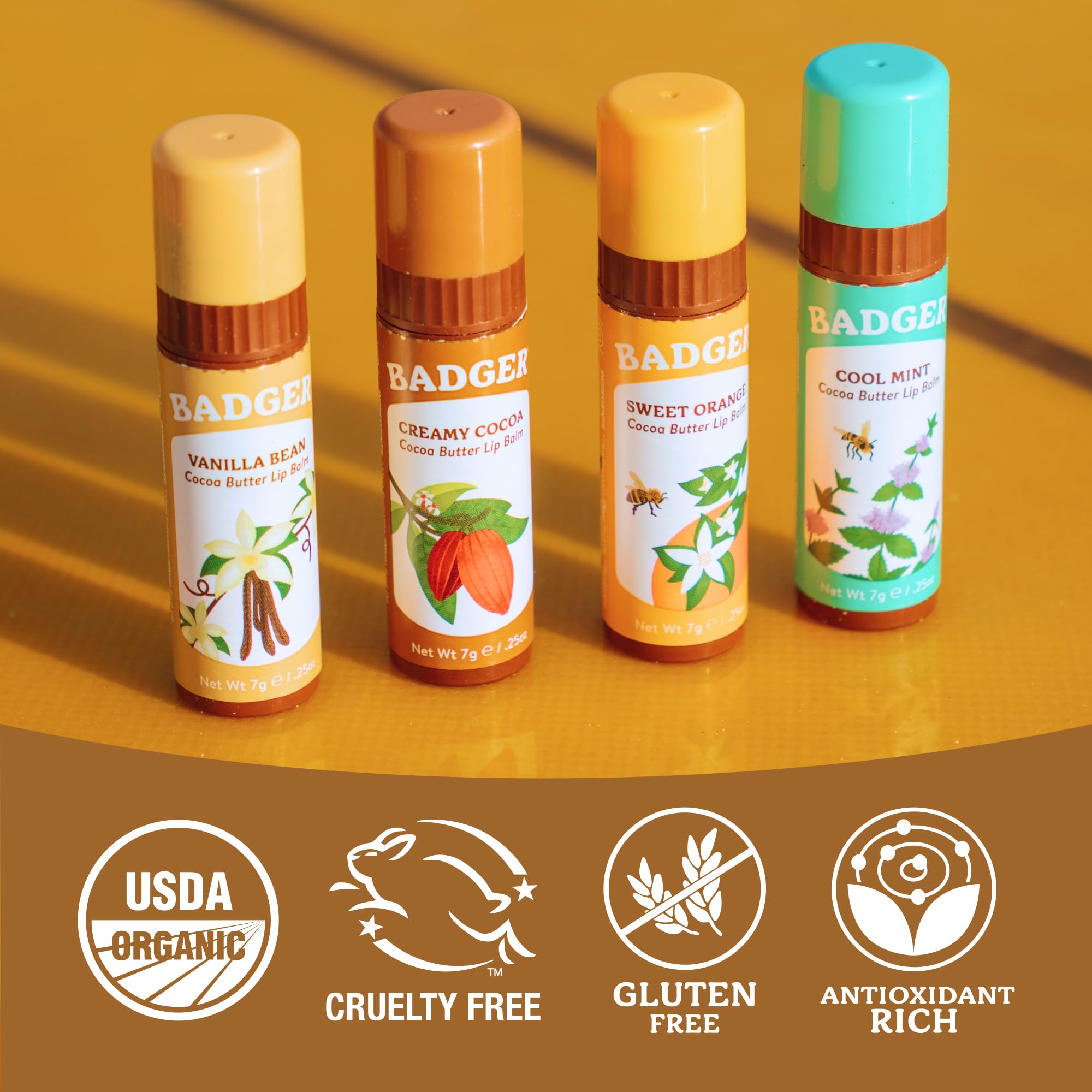 Badger ingredient label photo highlighting organic cocoa butter and olive oil transparency benefit