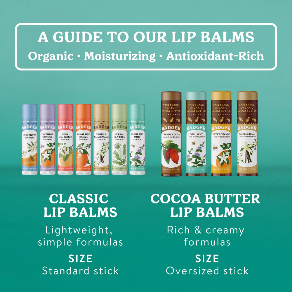 Badger label close-up featuring organic and Fair Trade certifications benefit