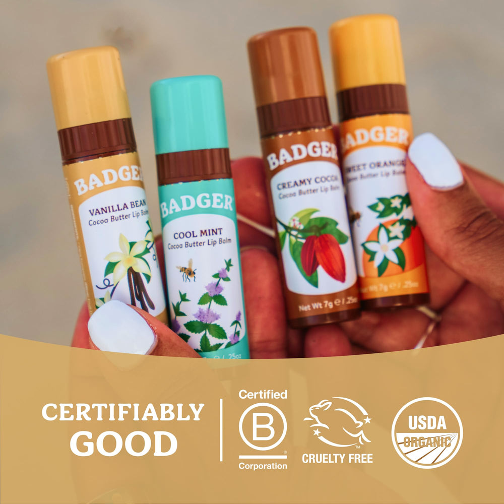 Badger balm on cuticle showing multipurpose soothing and moisturizing use