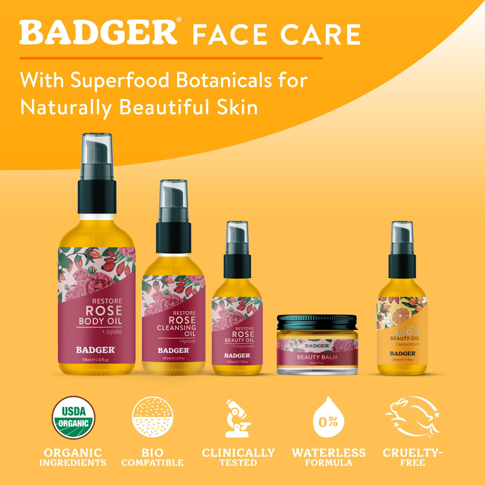 Badger oil texture on hand showing quick absorption and silky finish