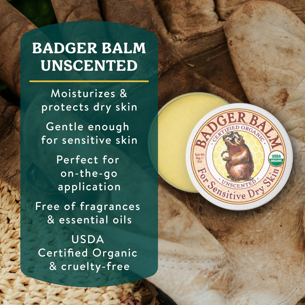 Badger open tin close-up texture demonstrating thick, nourishing salve