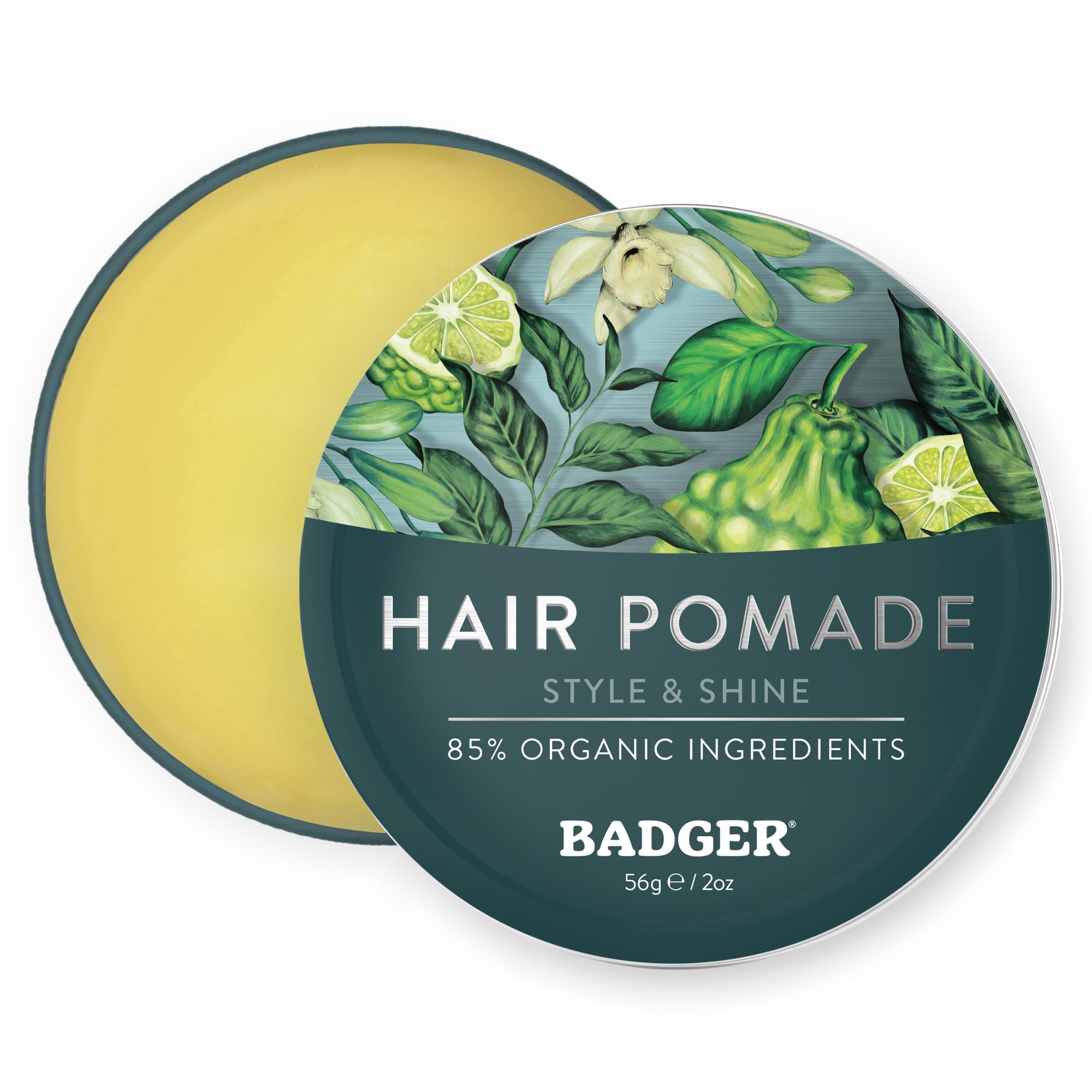 Badger front tin showing product label and size with clear branding benefits