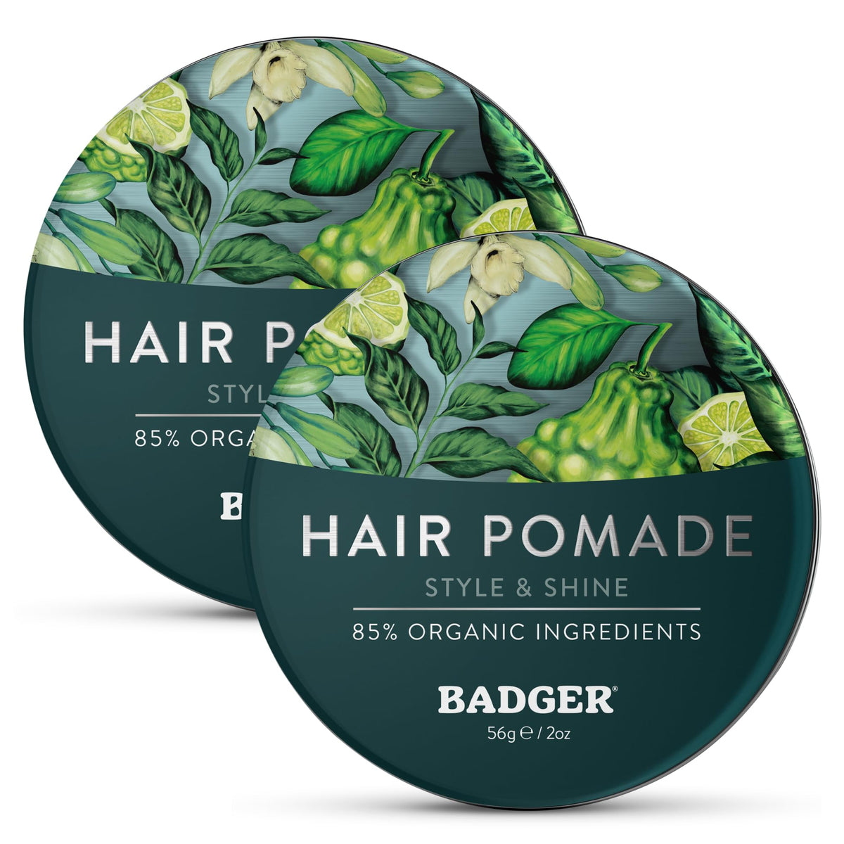 Badger front tin view showing product label and size for easy identification
