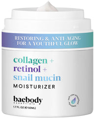 Baebody front packaging showing product bottle and anti-aging benefit