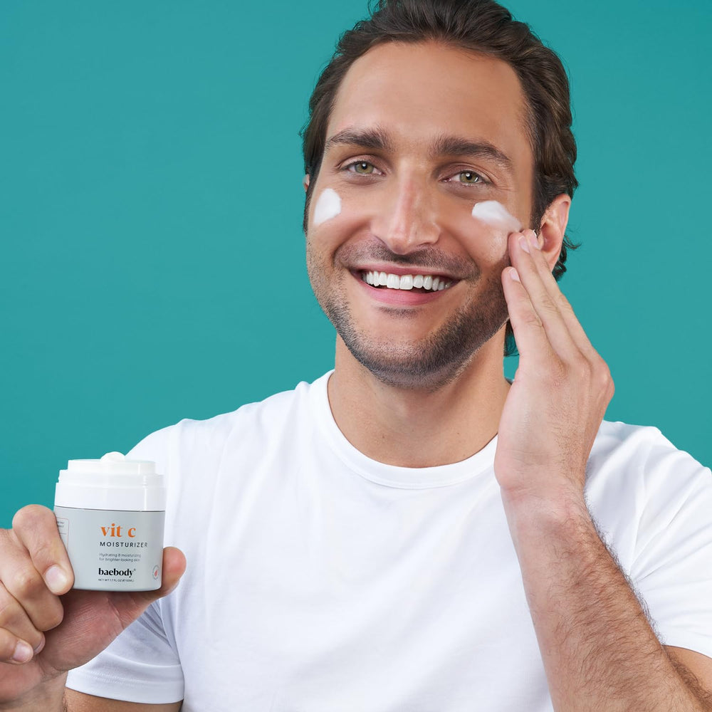 Baebody on bathroom counter in night routine suggesting calming benefit