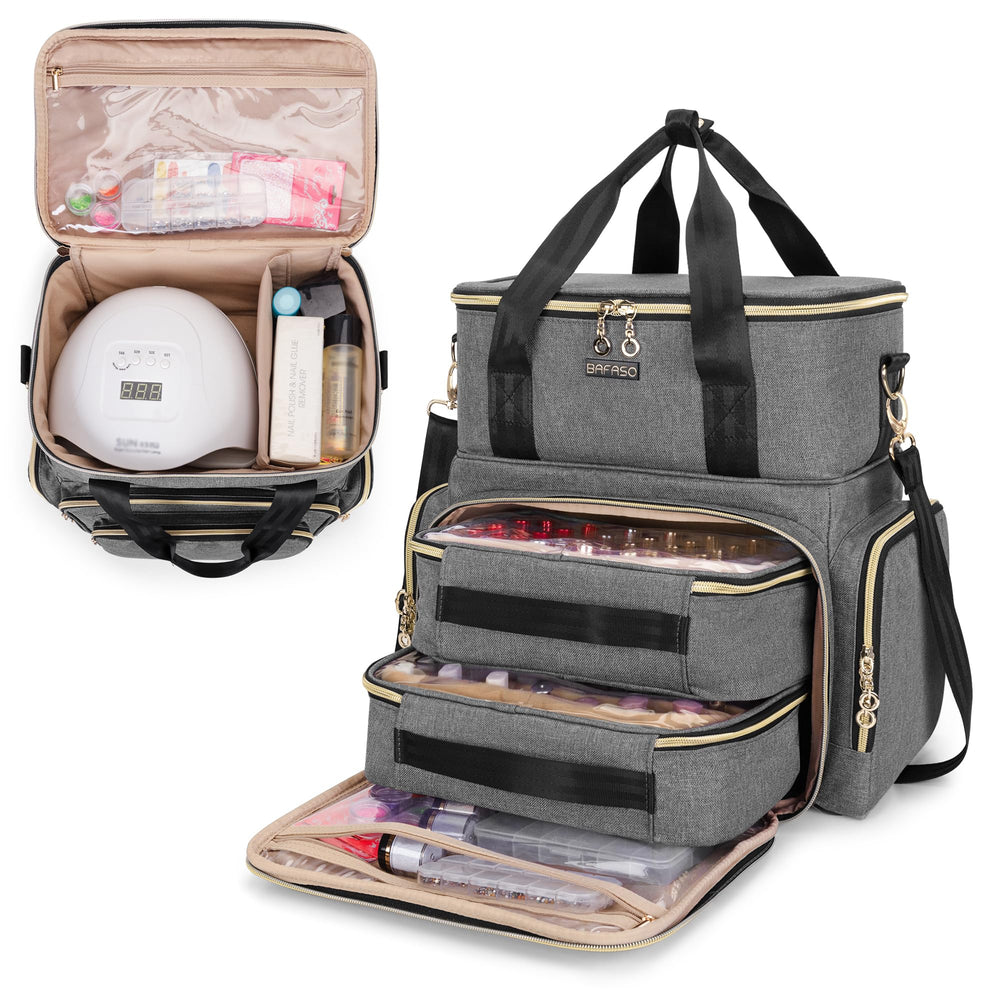 BAFASO front exterior view showing handles and luggage strap for easy travel