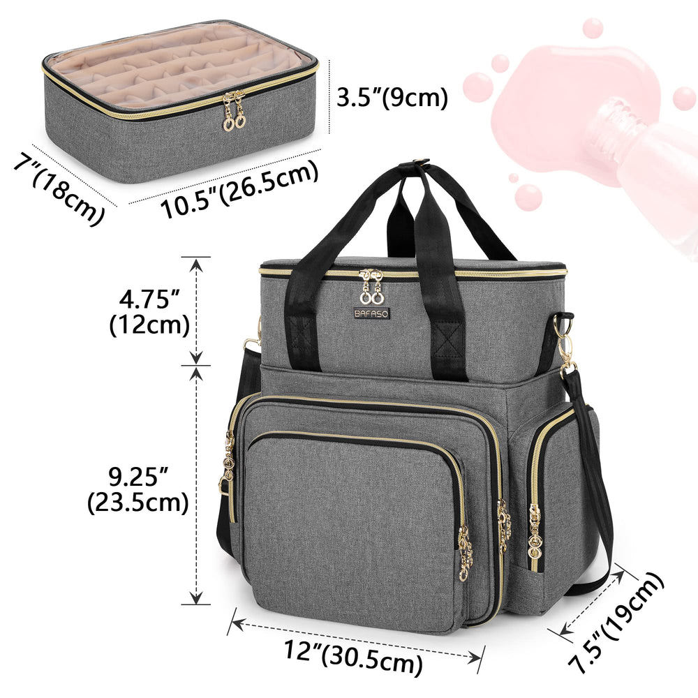 BAFASO side and front pockets holding dip powders brushes and small tools