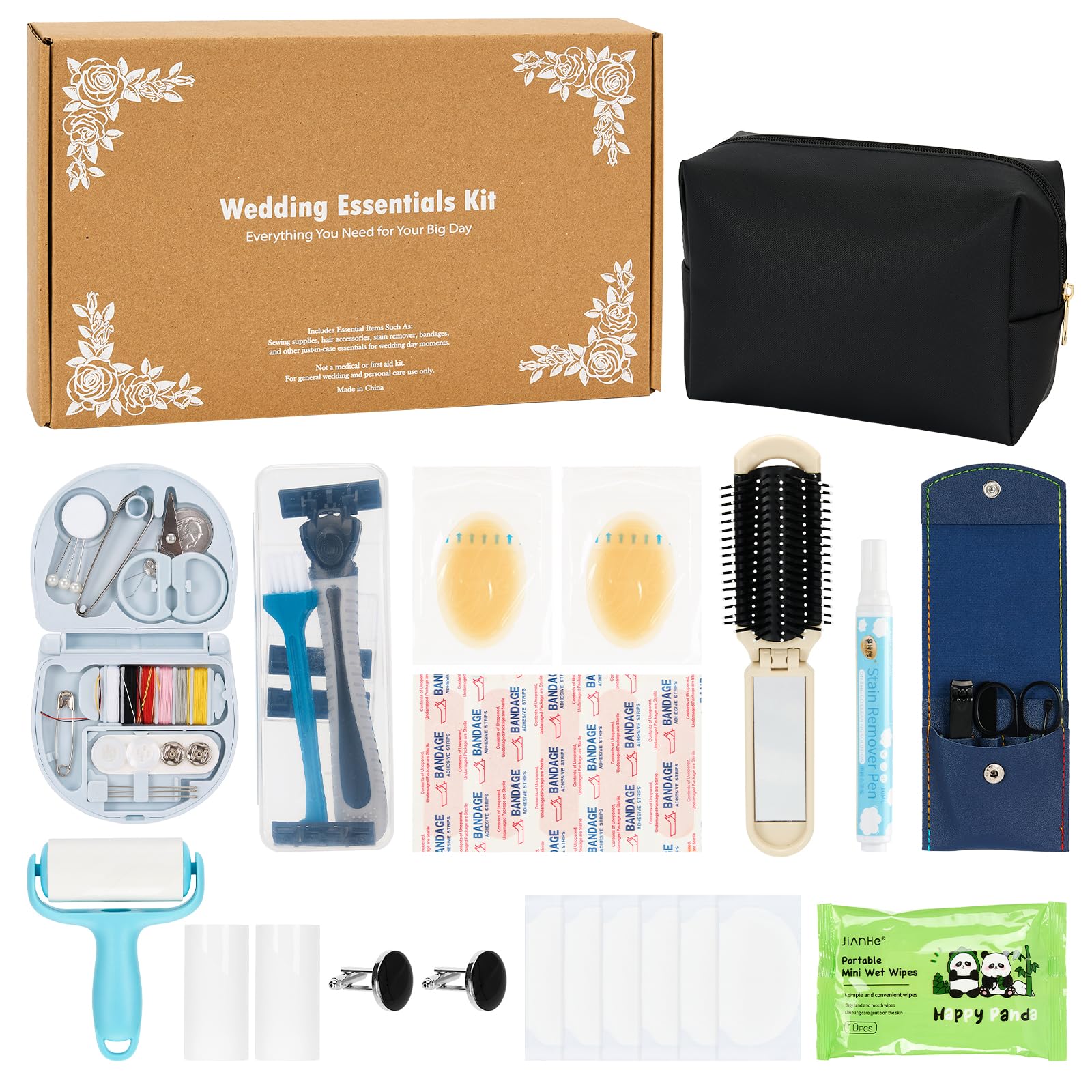 Bafeil front packaging showing compact groom emergency kit with organized bag benefits