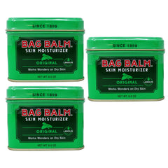 Bag Balm 8oz tin front showing brand and classic design for reliable moisture