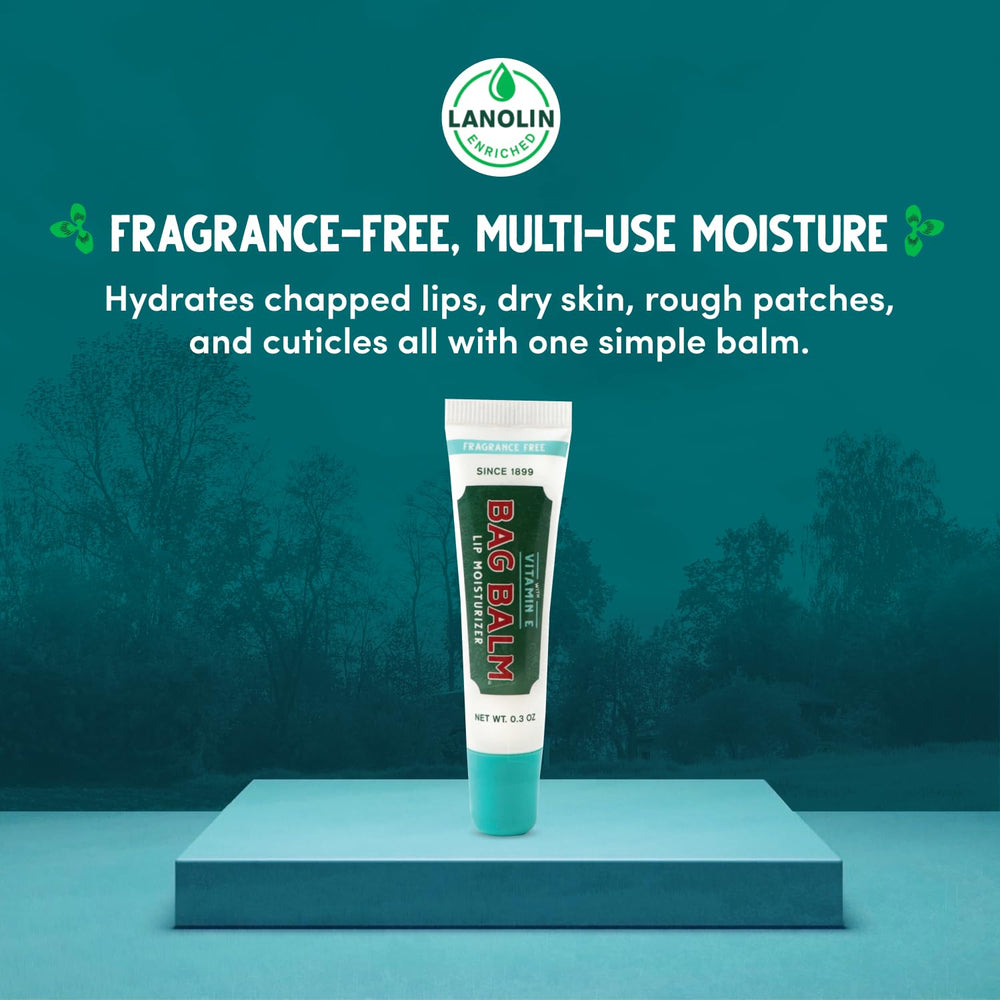 Pack of four Bag Balm tubes illustrating convenience and multi-location use