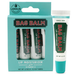 Bag Balm front tube view showing brand and compact size for easy carry