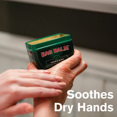 Close-up of Bag Balm on heels showing softening of cracked skin