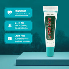 Bag Balm ingredient label close-up highlighting lanolin and squalane benefits