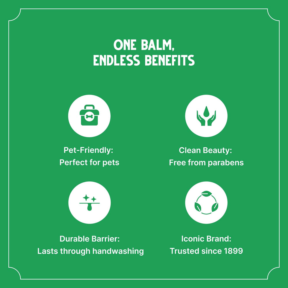 Close-up of Bag Balm label highlighting simple ingredients and clarity