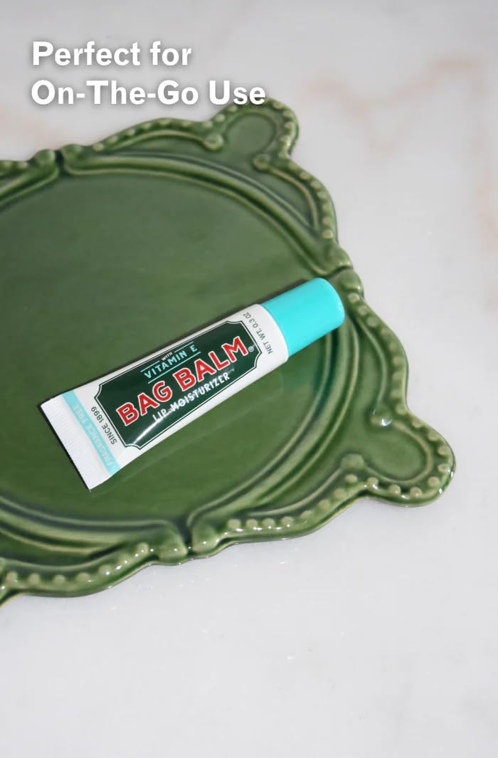 Bag Balm tubes inside a travel bag for convenient on-the-go hydration